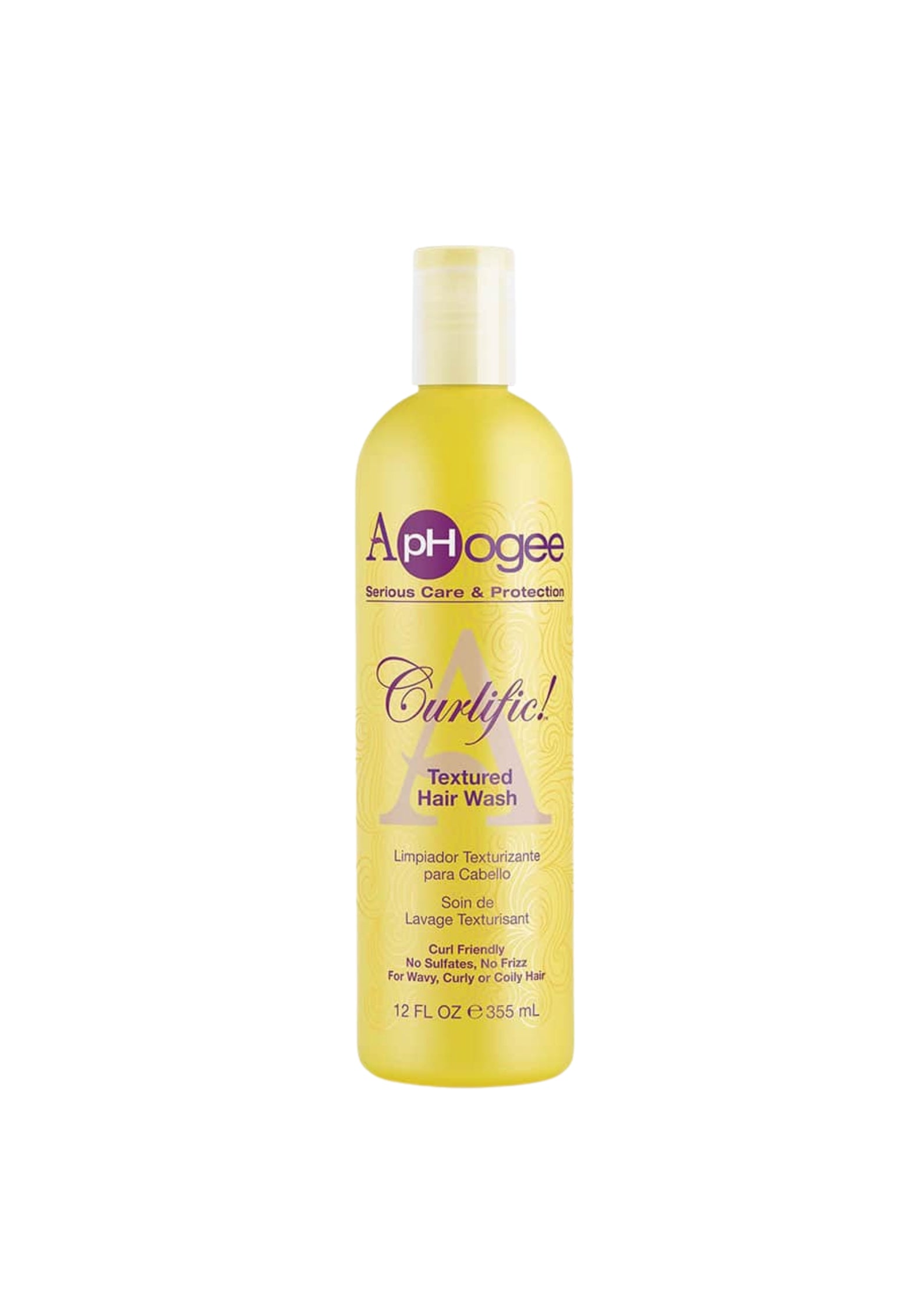 ApHogee Curlific Textured Hair Wash 355 ml – Milde Reiniging zonder Uitdroging voor Krullend Haar