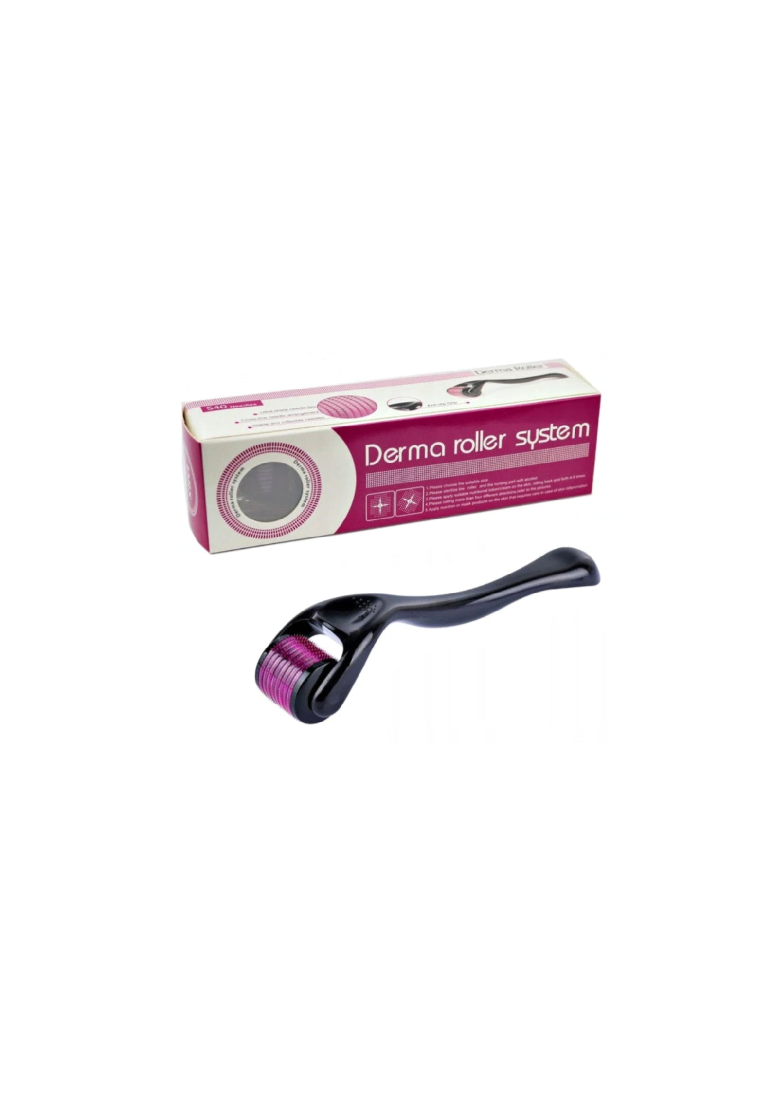 Dermaroller 540 Naalden 1.5 mm – Microneedling Roller voor Huid en Haargroei