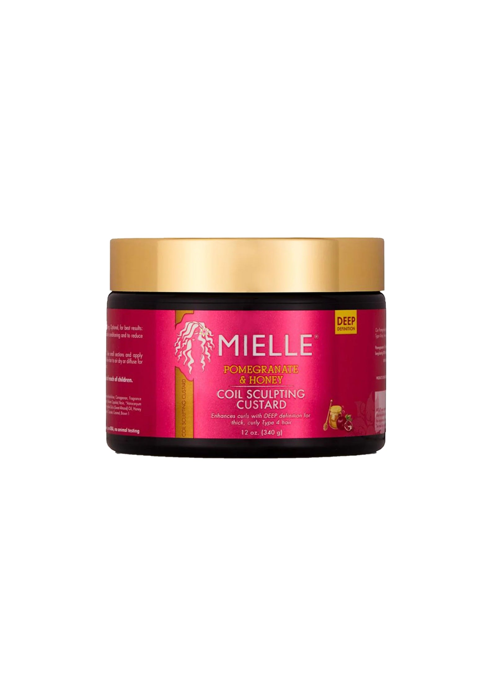 Mielle Pomegranate & Honey Coil Sculpting Custard 340 g – Sterke Definitie voor Krullen en Coils