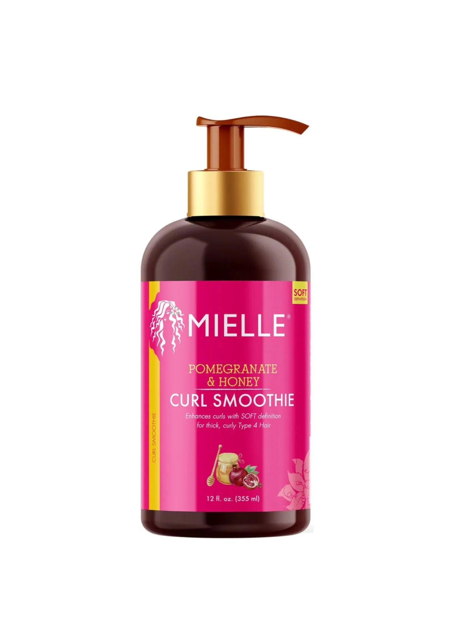 Mielle Pomegranate & Honey Curl Smoothie 355ml – Intens Hydraterende Crème voor Zachte, Gedefinieerde Krullen