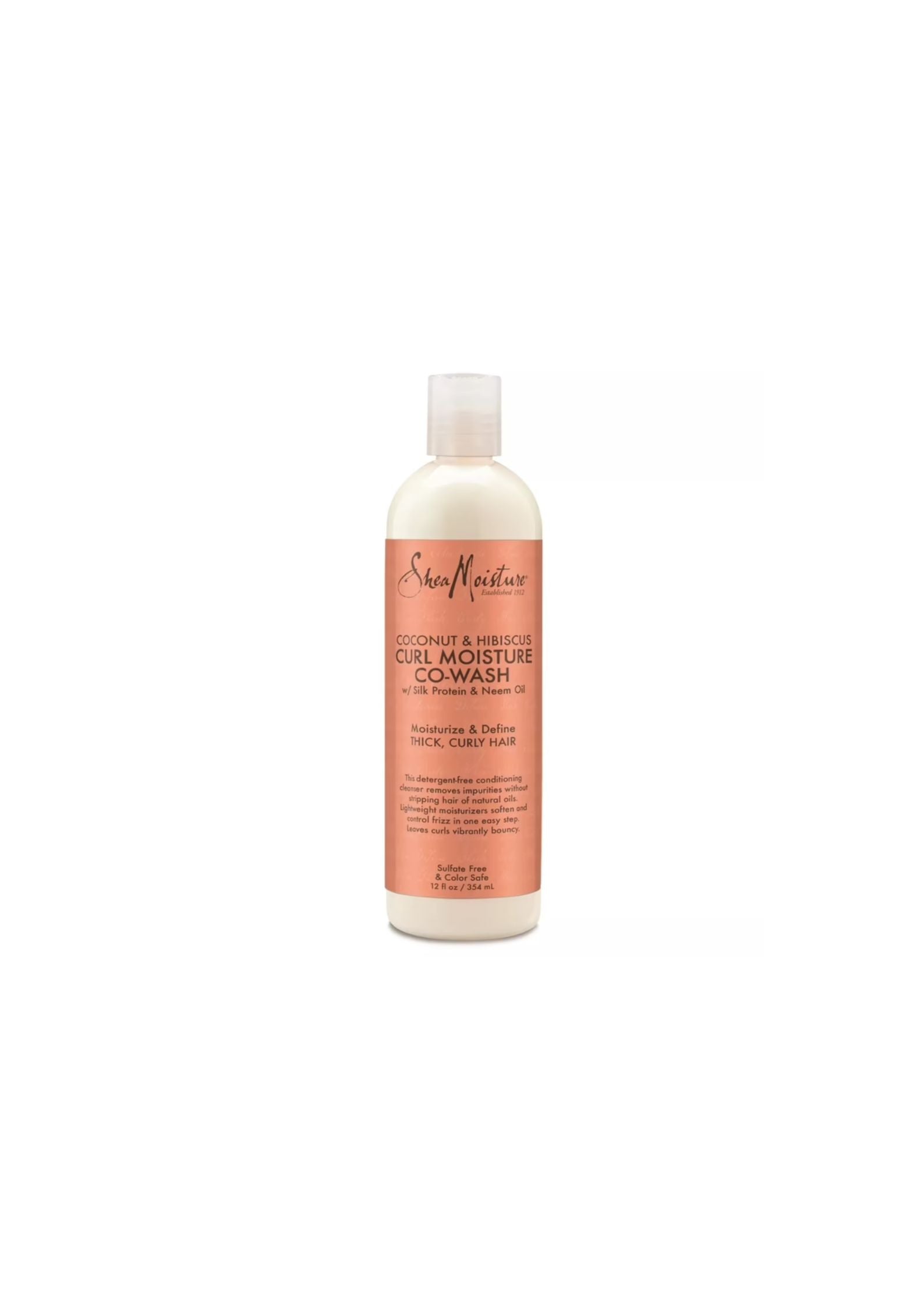 Shea Moisture Coconut & Hibiscus Co-wash Conditioning Cleanser 354 ml – Hydraterende Cleansing Conditioner voor Zachte, Gedefinieerde Krullen