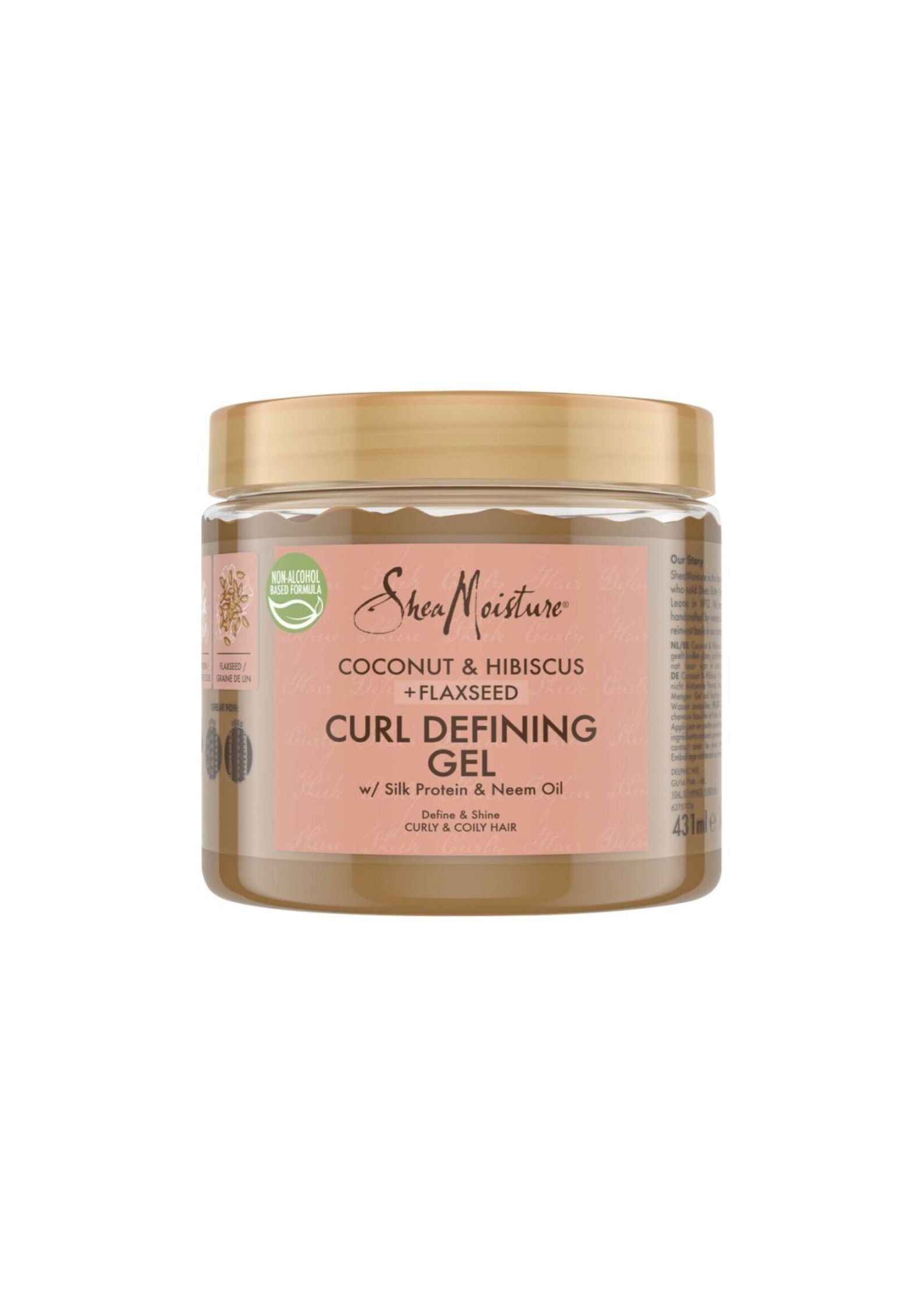 Shea Moisture Coconut & Hibiscus Curl Defining Gel 431 ml – Definitiegel voor Zachte, Veerkrachtige Krullen
