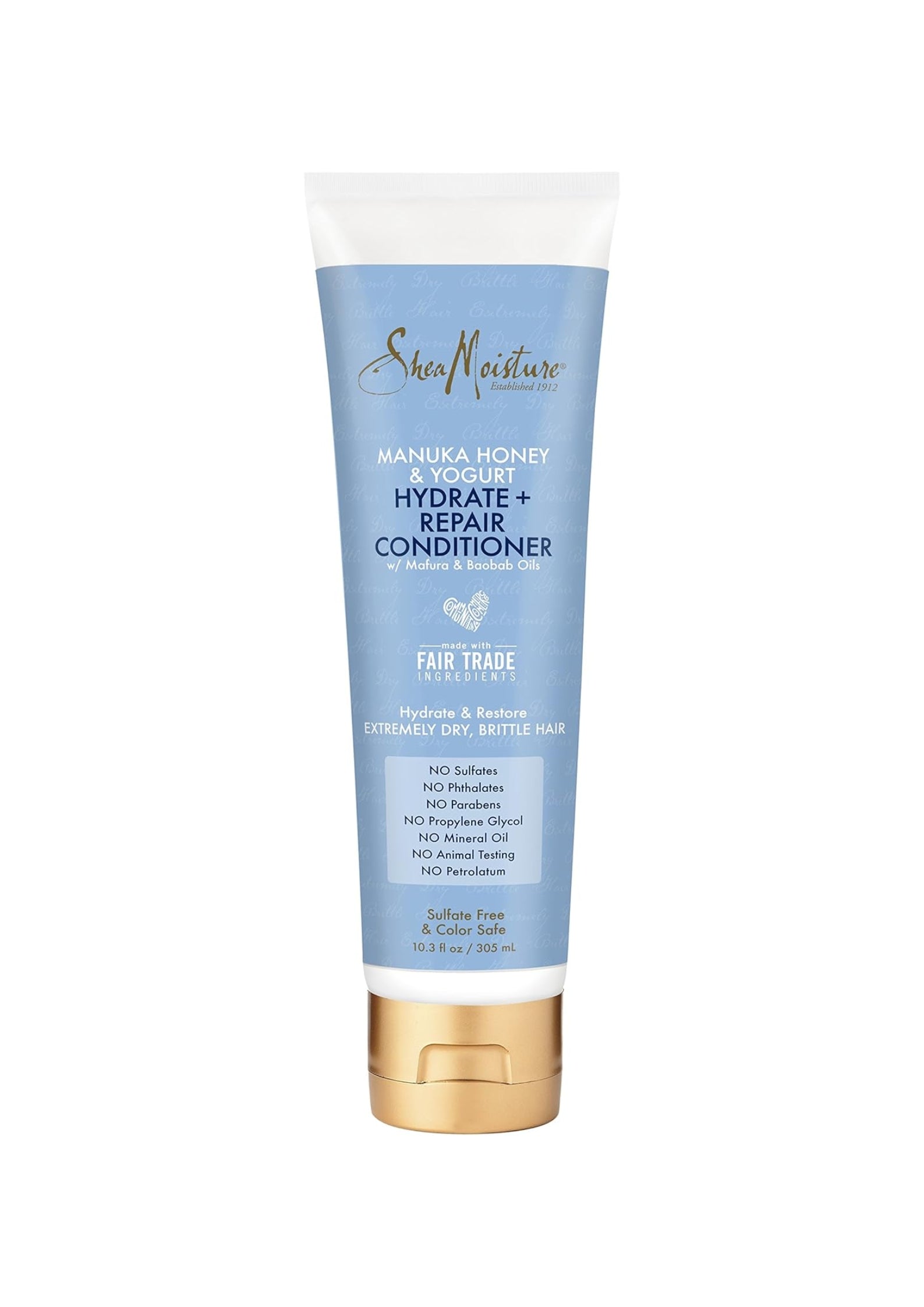 Shea Moisture Manuka Honey & Yoghurt Hydrate + Repair Conditioner  – Herstel en Hydratatie voor Beschadigd Haar