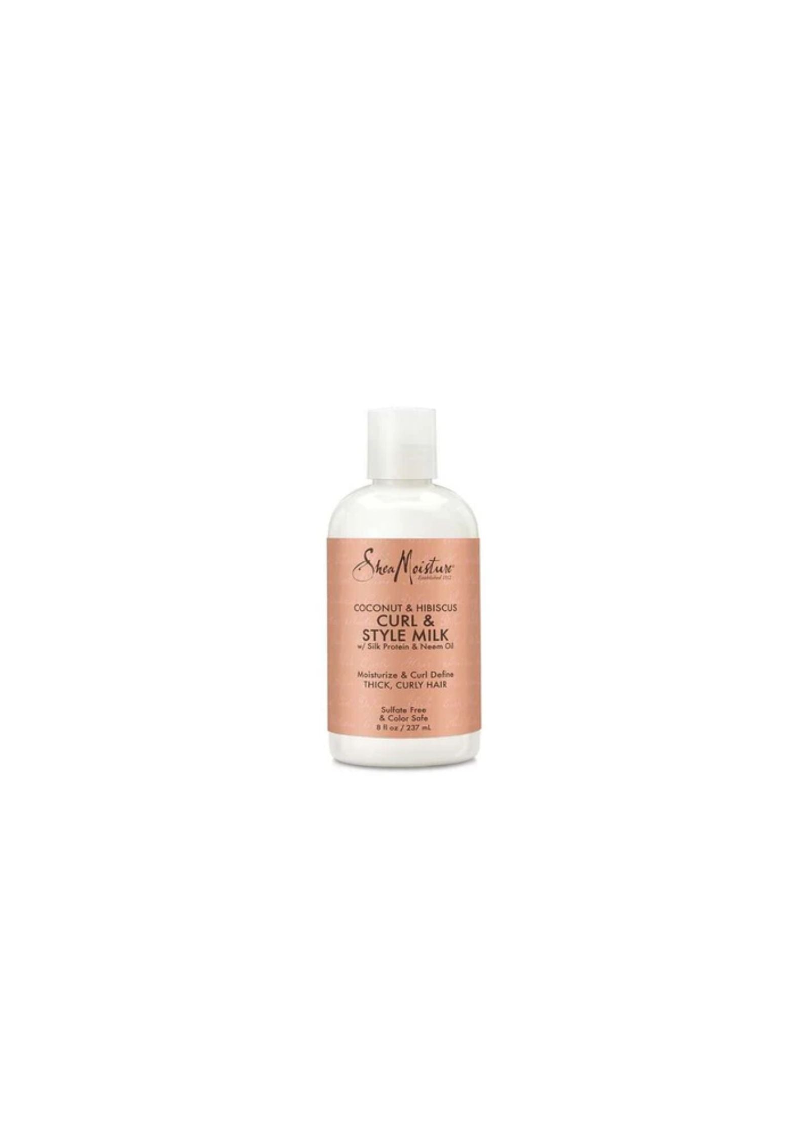 Shea Moisture Coconut & Hibiscus Curl & Style Milk 237 ml – Verzorgende Crème voor Gedefinieerde, Glanzende Krullen