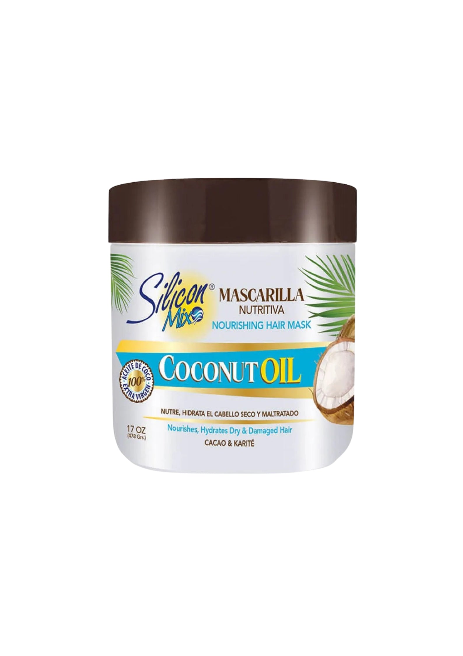 Silicon Mix Coconut Oil Hair Mask Treatment 478g – Intens Voedend Haarmasker voor Droog, Beschadigd en Pluizig Haar
