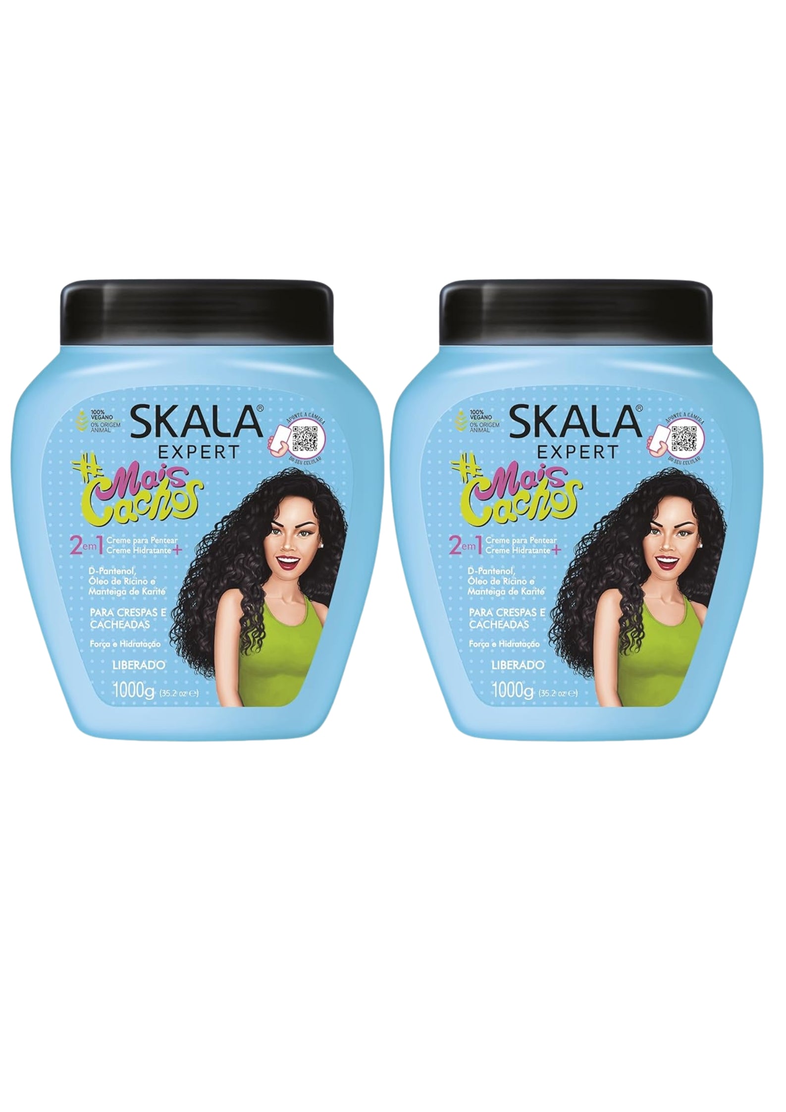 Skala Mais Cachos Haar Treatment Crème 2x 1000g – Voordeelbundel voor Ultieme Hydratatie & Kruldefinitie