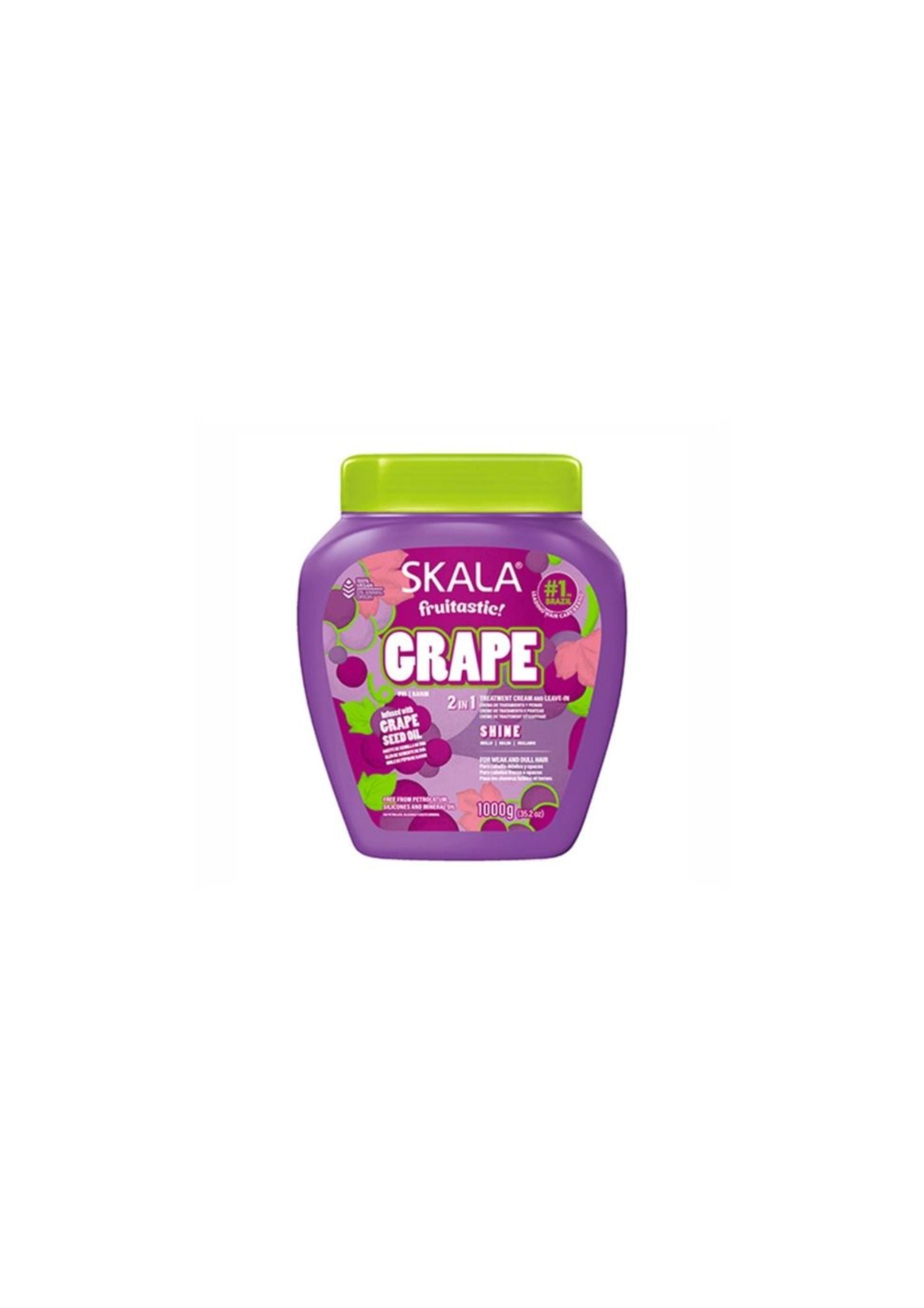 Skala Fruitastic Hair Treatment 2-in-1 Grape 1000 g – Verzorgende Crème voor Zacht en Glanzend Haar