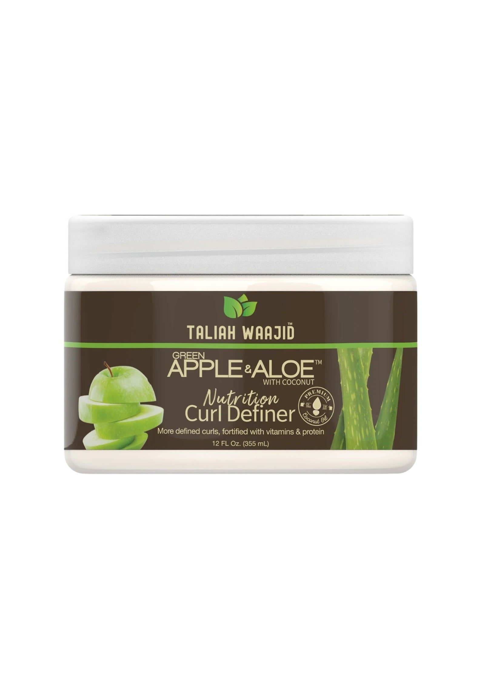 Taliah Waajid Green Apple & Aloe Nutrition Curl Definer 355ml – Kruldefiniërende Gel voor Veerkrachtige en Pluisvrije Krullen
