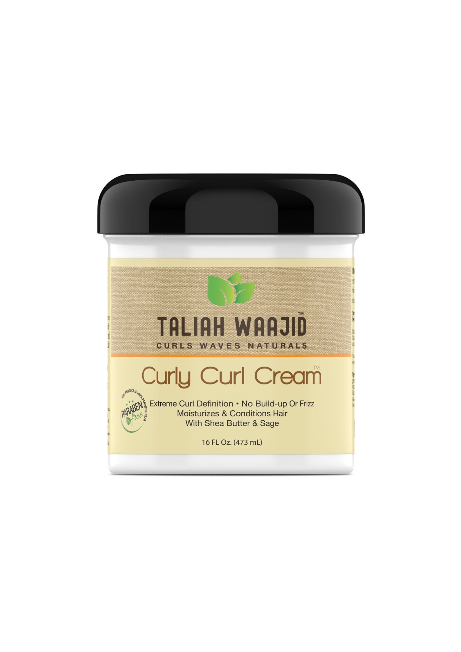 Taliah Waajid Curly Curl Cream 473ml – Hydraterende Curl Cream voor Zachte, Gedefinieerde en Pluisvrije Krullen