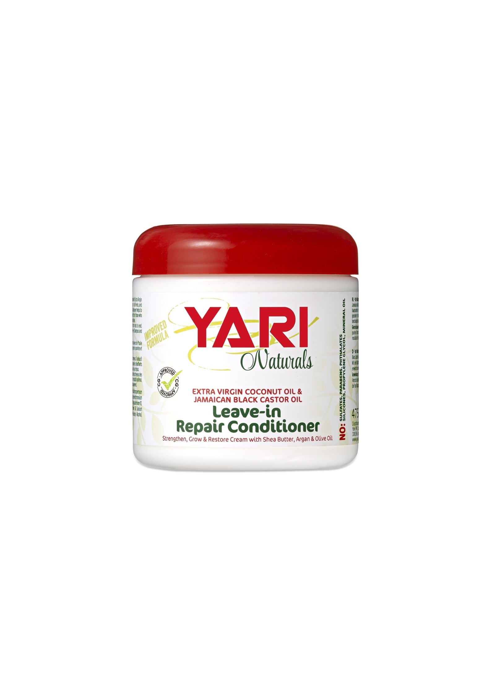 Yari Naturals Leave-in Repair Conditioner 475ml – Herstellende Leave-in voor Sterk, Zacht & Pluisvrij Haar